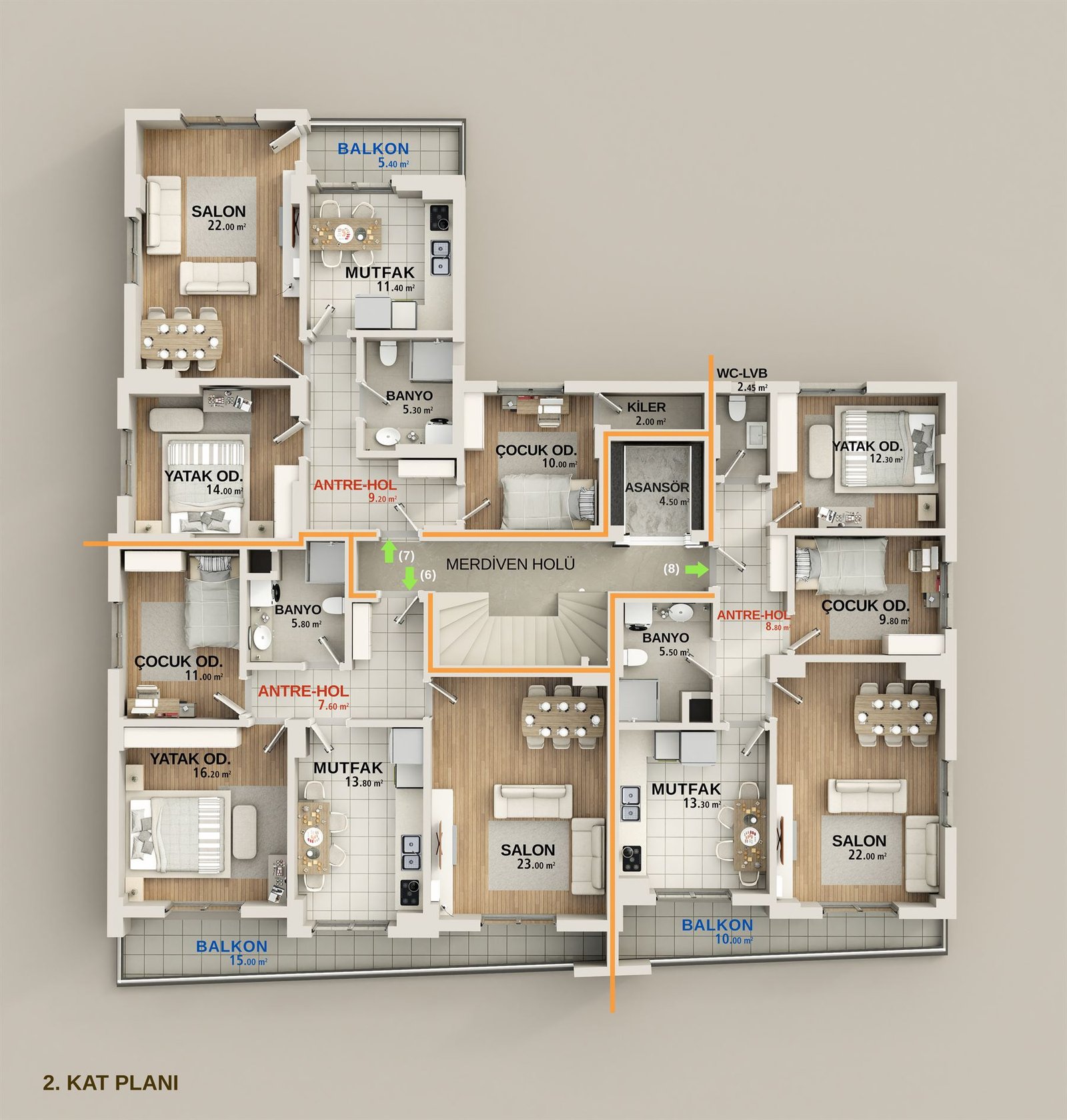2. Kat Planı